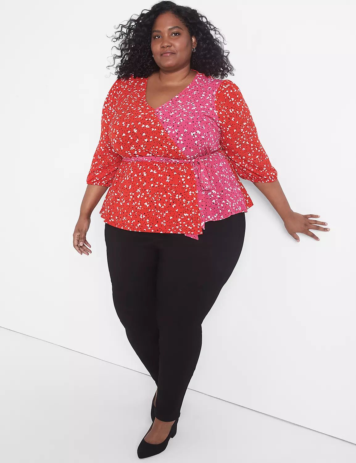 Classic Faux-Wrap Belted Top | LaneBryant | Lane Bryant (US)