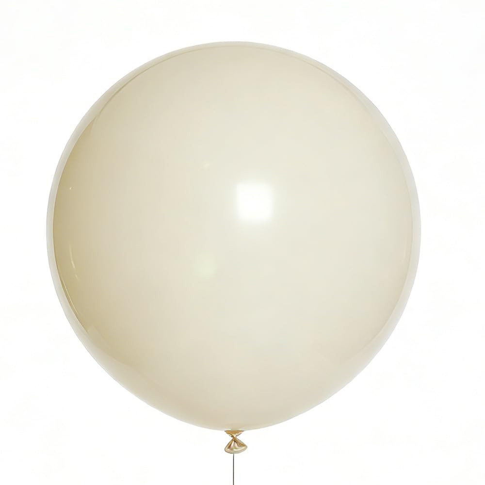Cream Balloons 10 Pack 36 inch Latex Party Neutral Round Beige Sand White Balloons for Birthday W... | Amazon (US)