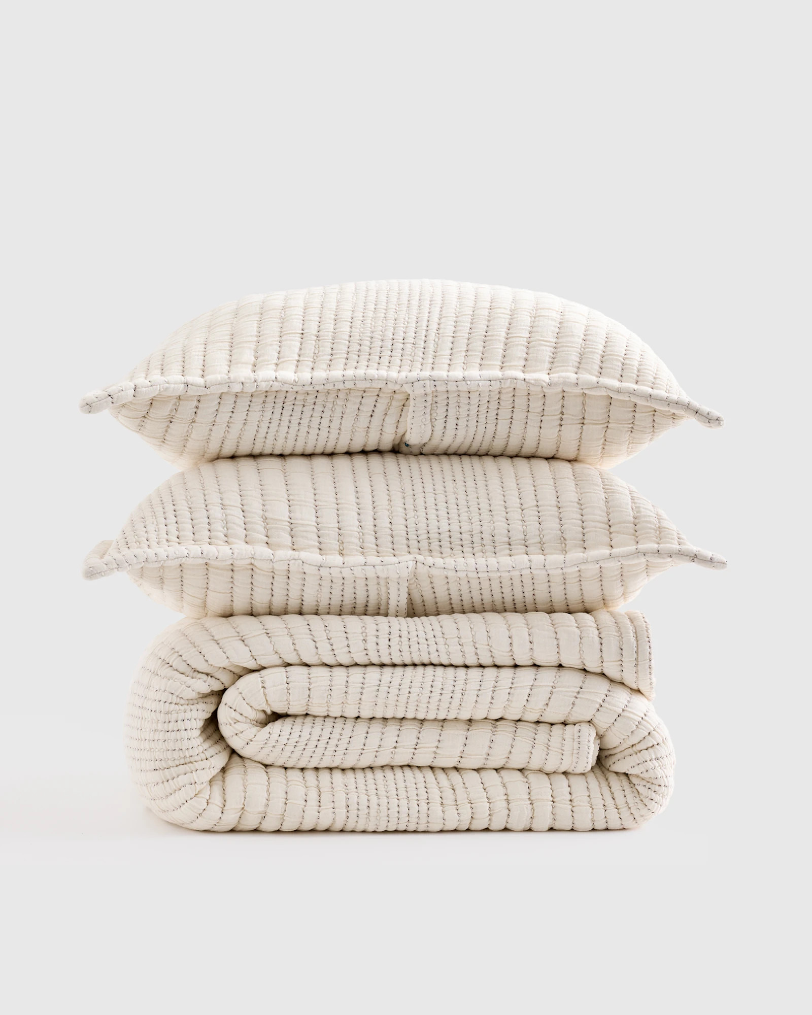 Organic Cotton Channel Stitch Coverlet Set | Quince
