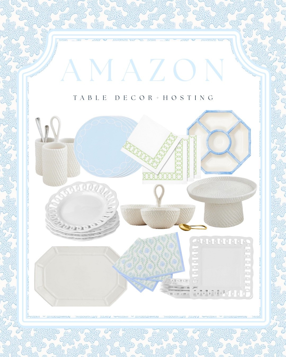 ✨ Hosting made easy with these Amazon table décor finds! From scalloped plates and woven serving bowls to chic cake stands and embroidered napkins, these modern coastal hosting essentials bring effortless style to your table. Perfect for everyday dining, special occasions, or creating that designer look for less when entertaining. 🥂🌿

Shop my Amazon hosting must-haves for a mix of classic white serveware, rattan-inspired textures, and coastal chic details that will elevate your next gathering.

#AmazonHomeFinds
#TableDecor
#AmazonHostingEssentials
#AmazonKitchenFavorites
#AmazonDiningFinds
#EntertainingEssentials
#HostingMadeEasy
#CoastalHomeStyle
#DesignerLookForLess
#ModernCoastalDecor
#AmazonTabletop
#HomeDecorAmazon
#AmazonHomeFavorites
#AffordableHomeDecor
#CoastalEntertaining
