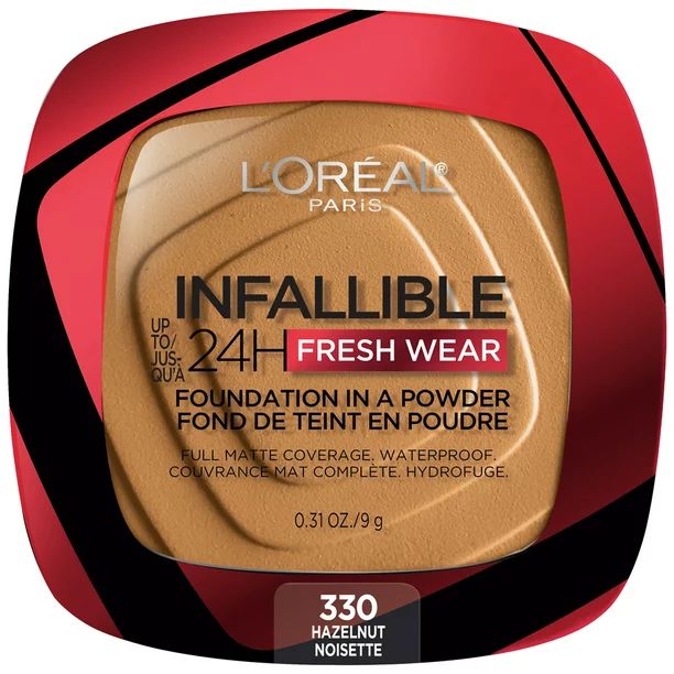 L'Oreal Paris Infallible Up to 24H Fresh Wear Foundation in a Powder, Hazelnut, 0.31 oz. - Walmar... | Walmart (US)