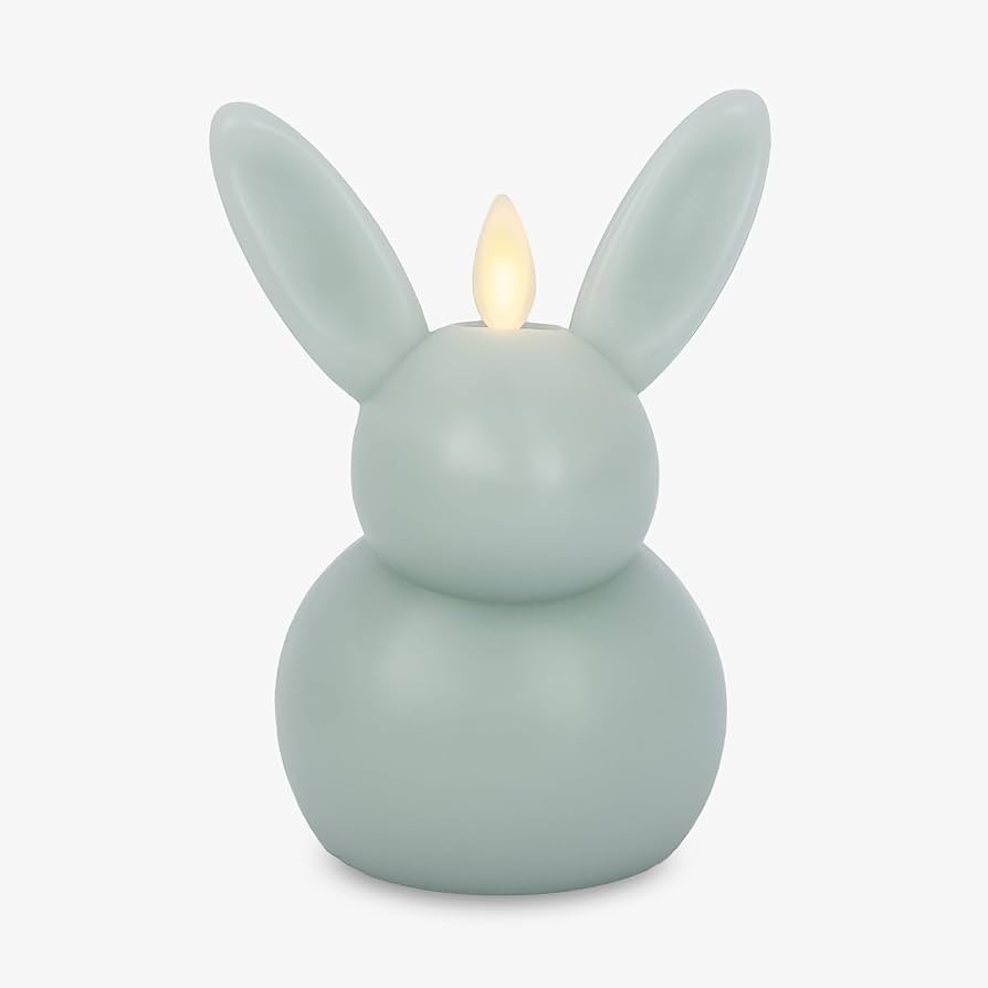Luminara Easter Bunny Candle- Fresh Mint 3.2" x 3.2" x 5.1"- Flameless Real-Flame Holiday-Inspire... | Amazon (US)