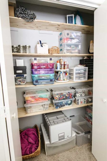 Craft closet organization
Craft supplies, craft room, organization, home organization, home, home decor 

#LTKhome