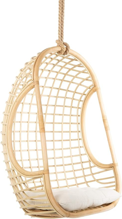 Grid Rattan Hanging Chair, Natural | Amazon (US)