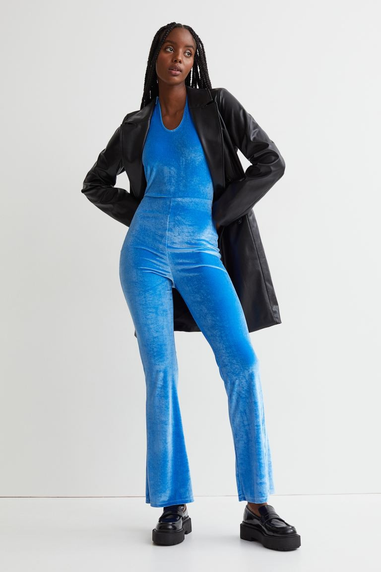Velour Halterneck Jumpsuit | H&M (US + CA)
