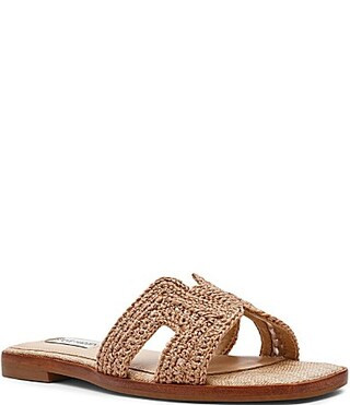 Steve Madden Hadyn-M Macrame Woven Flat Slide Sandals - 8 | Dillard's