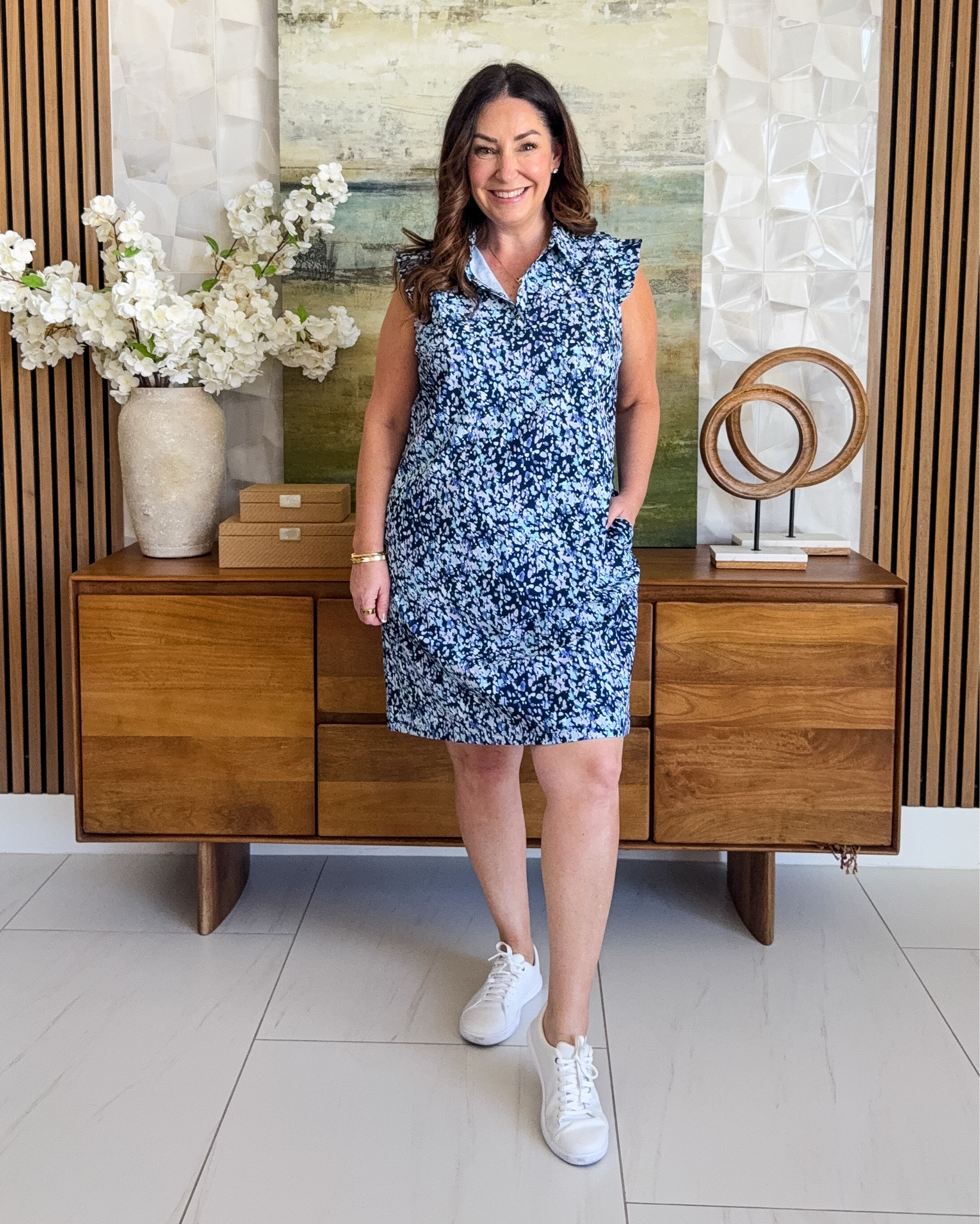 Spring Sporty Outfit from Chico’s wearing 2 (L) 12/14 but has some room size down if in-between. 

This active dress has some stretch and great for golf days! 

#golfoutfit #pickleball #springoutfit 

#LTKActive #LTKOver40 #LTKmomlife