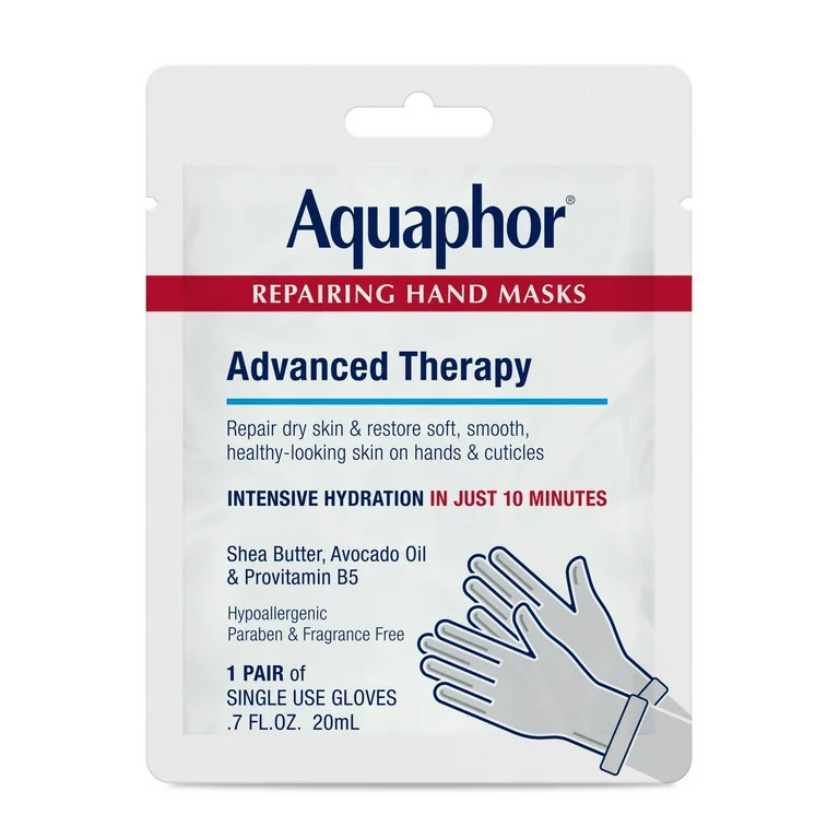 Aquaphor Repairing Hand Masks for Dry Hands, Moisturizing Gloves with Shea Butter & Avocado Oil, ... | Walmart (US)