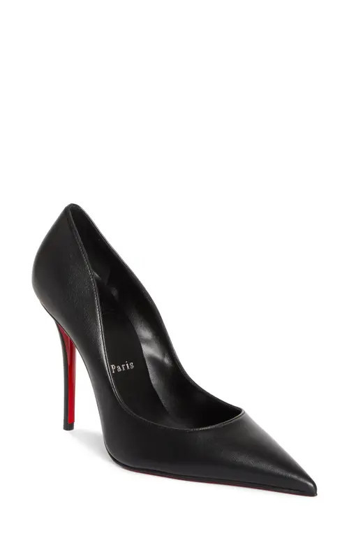 Christian Louboutin Miss Z Pointed Toe Pump in Black/Black at Nordstrom, Size 11.5Us | Nordstrom
