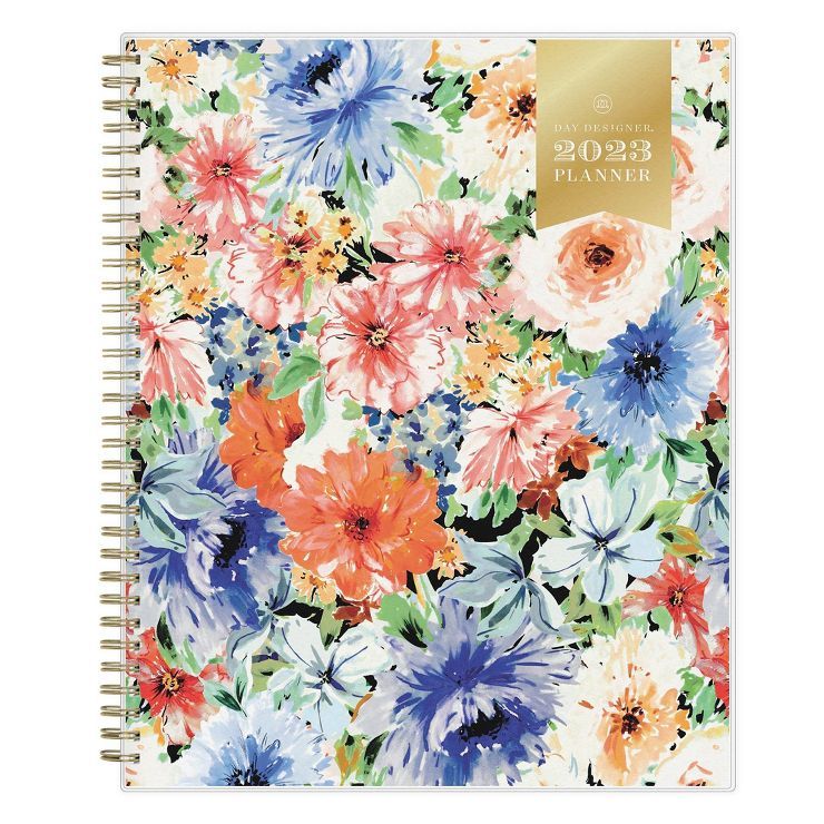 2023 Planner Frosted Weekly/Monthly 8.5&#34;x11&#34; Celebration Floral - Day Designer | Target