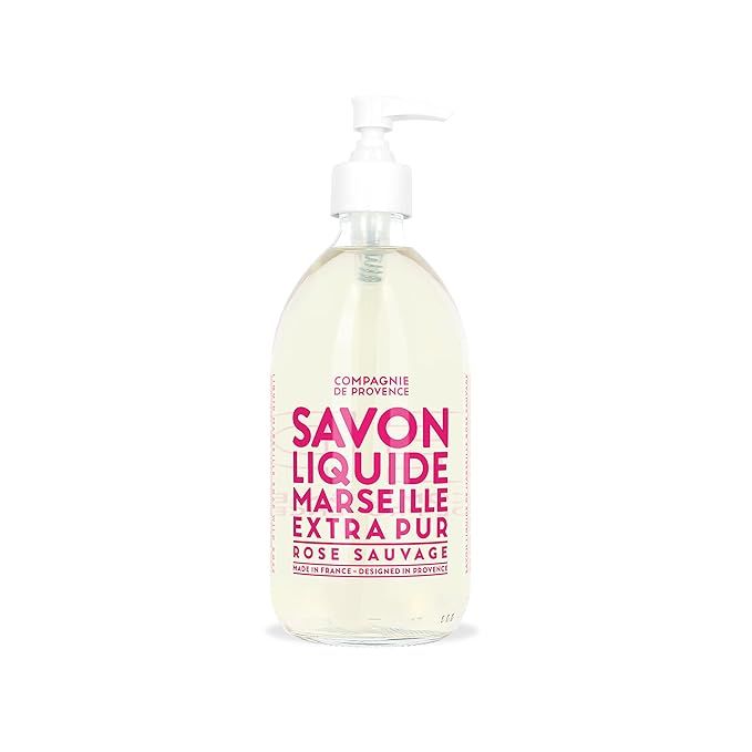 Compagnie de Provence Savon de Marseille Extra Pure Liquid Soap - Wild Rose - 16.7 Fl Oz Glass Pu... | Amazon (US)