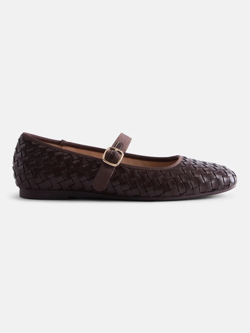 Scenario Women's Woven Mary Jane Flats | Walmart (US)