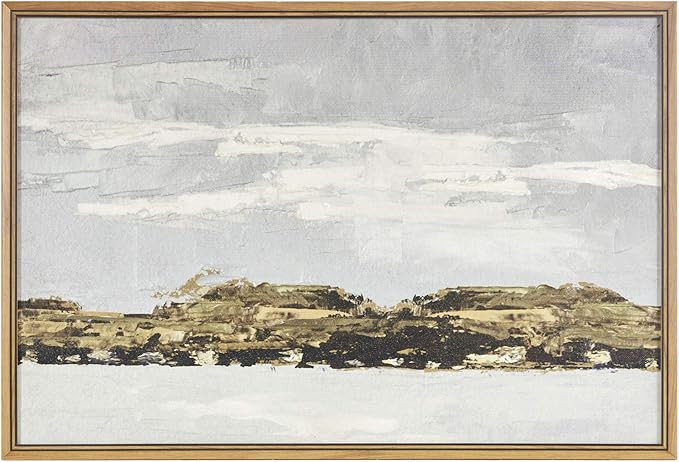 Martha Stewart Foggy Morning Wall Art Living Room Landscape Print Gel Coated Canvas Home Accent M... | Amazon (US)