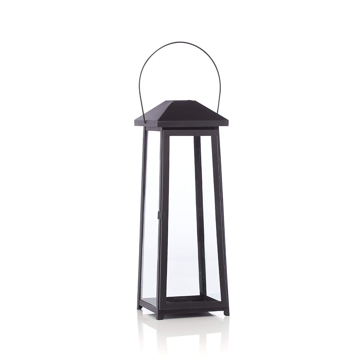 Petaluma Black Metal Lantern 12" + Reviews | Crate and Barrel | Crate & Barrel