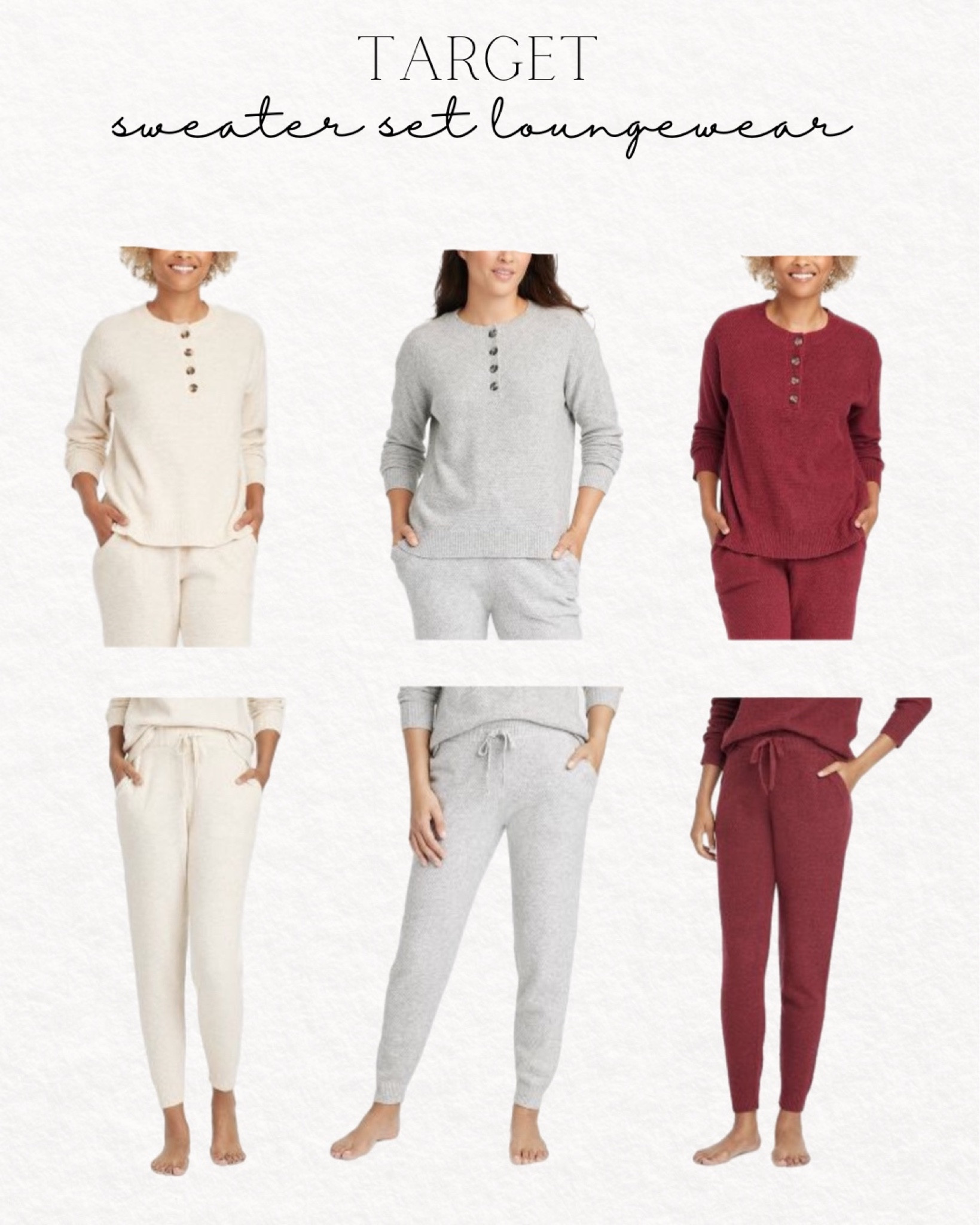 Target deals, Target sweater set, free people dupe, sweater set, lounge set, loungewear, comfy set, travel outfit, travel style, Target style, comfy outfit, casual outfit, sweater, joggers

#LTKGiftGuide #LTKunder50 #LTKsalealert