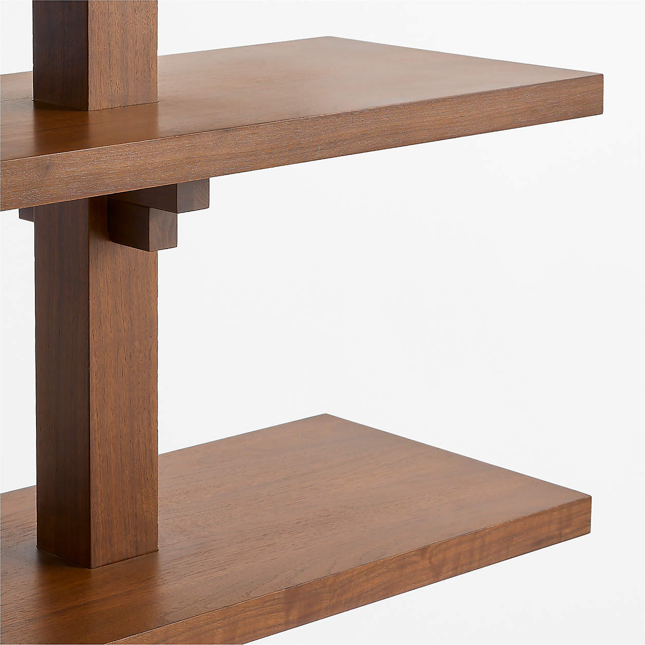 Steppe 68" Walnut Storage Bookcase Room Divider | Crate & Barrel | Crate & Barrel