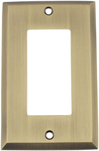 Nostalgic Warehouse 719701 New York Switch Plate with Single Rocker, Antique Brass | Amazon (US)