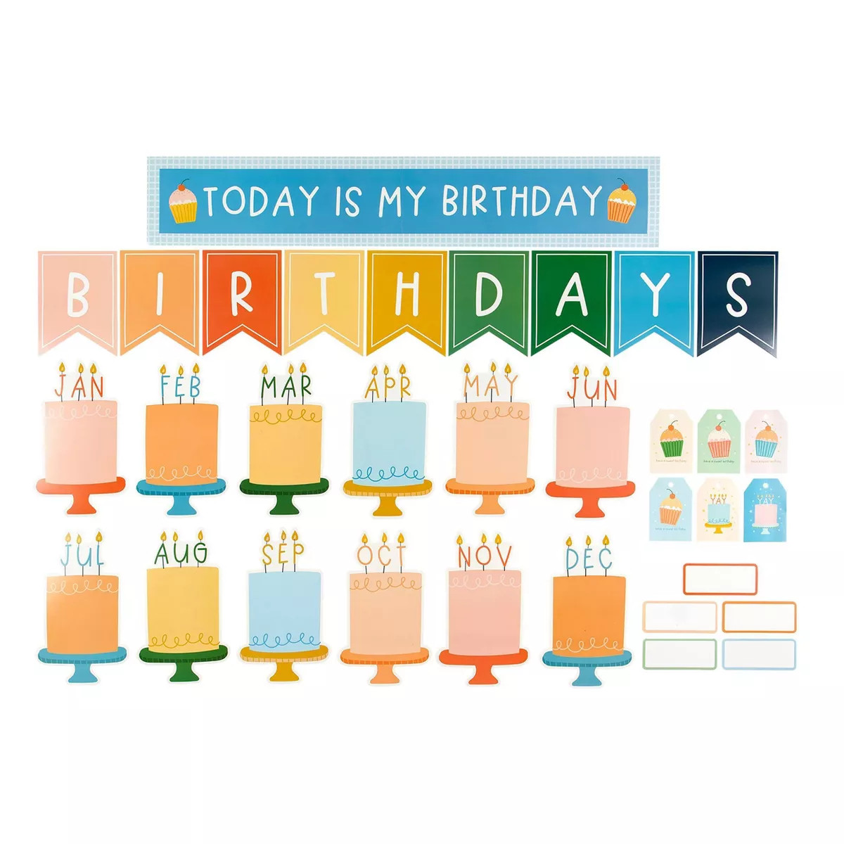 Pippi Post Class Birthdays Bulletin Board Kit | Target