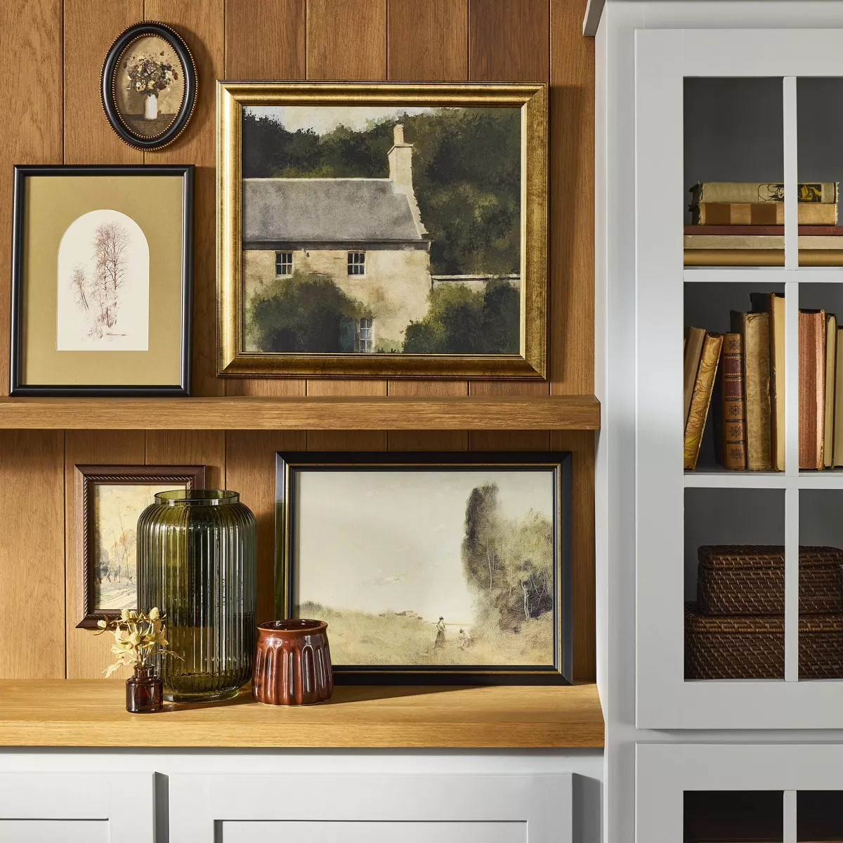 Tinted Glass Ribbed Jug Vase Olive Green - Hearth & Hand™ with Magnolia | Target