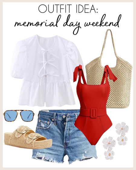 The perfect MDW outfit idea from Amazon! 

#amazonfinds

Amazon finds. Amazon fashion. Amazon style. Amazon summer style. Amazon designer inspired white bow front top. Amazon swim. Amazon red one piece swimsuit. Amazon straw tote. Red white and blue fashion. MDW outfit idea  

#LTKSeasonal #LTKStyleTip #LTKFindsUnder100