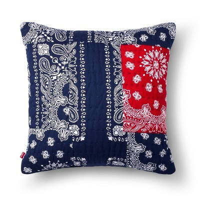 18"x18" Patchwork Bandana Print Throw Pillow Blue - Levi's® x Target | Target