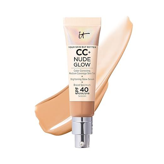 IT Cosmetics CC+ Nude Glow Lightweight Foundation + Glow Serum with SPF 40 - With Niacinamide, Hy... | Amazon (US)