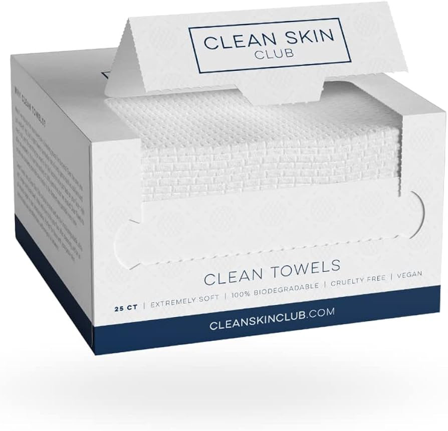 Amazon.com: Clean Skin Club Clean Towels, 100% USDA Biobased Dermatologist Approved Face Towel, D... | Amazon (US)