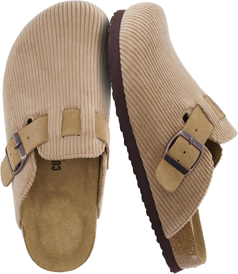 CUSHIONAIRE Hana Vegan Suede Clogs for Women, Cork Footbed Potato Shoes | Amazon (US)