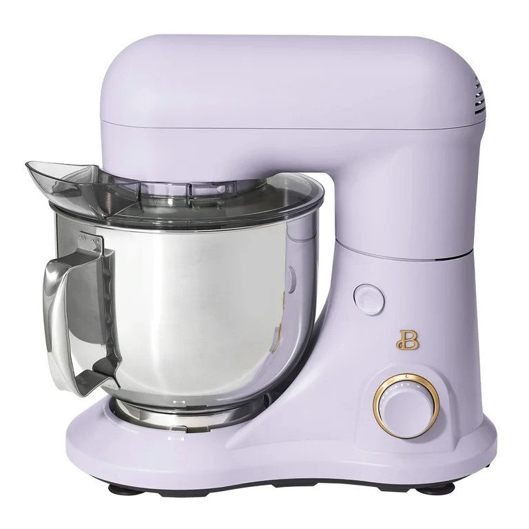 Beautiful 5.3 Qt Stand Mixer, Lavender with Flat Beater, Dough Hook, Balloon Whisk - Walmart.com | Walmart (US)