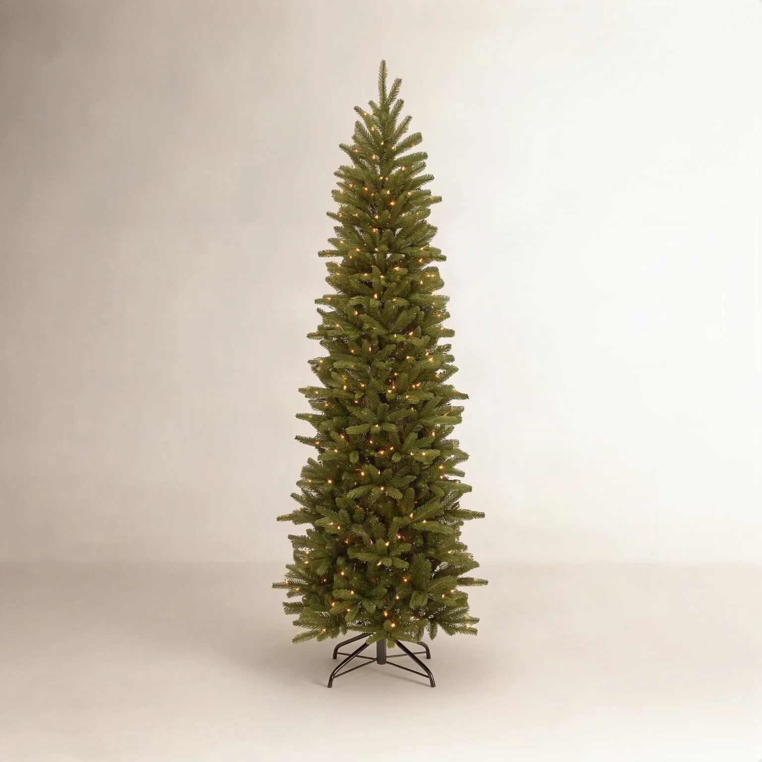 The Holiday Aisle® Grande Fir Pencil Slim Tree with Clear Lights | Joss & Main