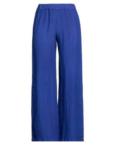 120% Lino Woman Pants Blue Size 10 Linen | YOOX (US)