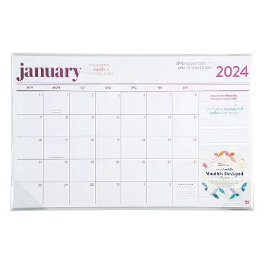 ​Metallic Monthly Deskpad | Erin Condren | Erin Condren