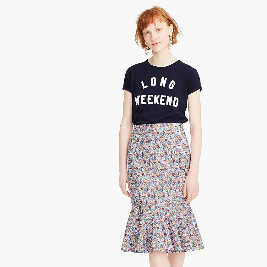 Trumpet skirt in Liberty® Favourite Flowers | J. Crew US