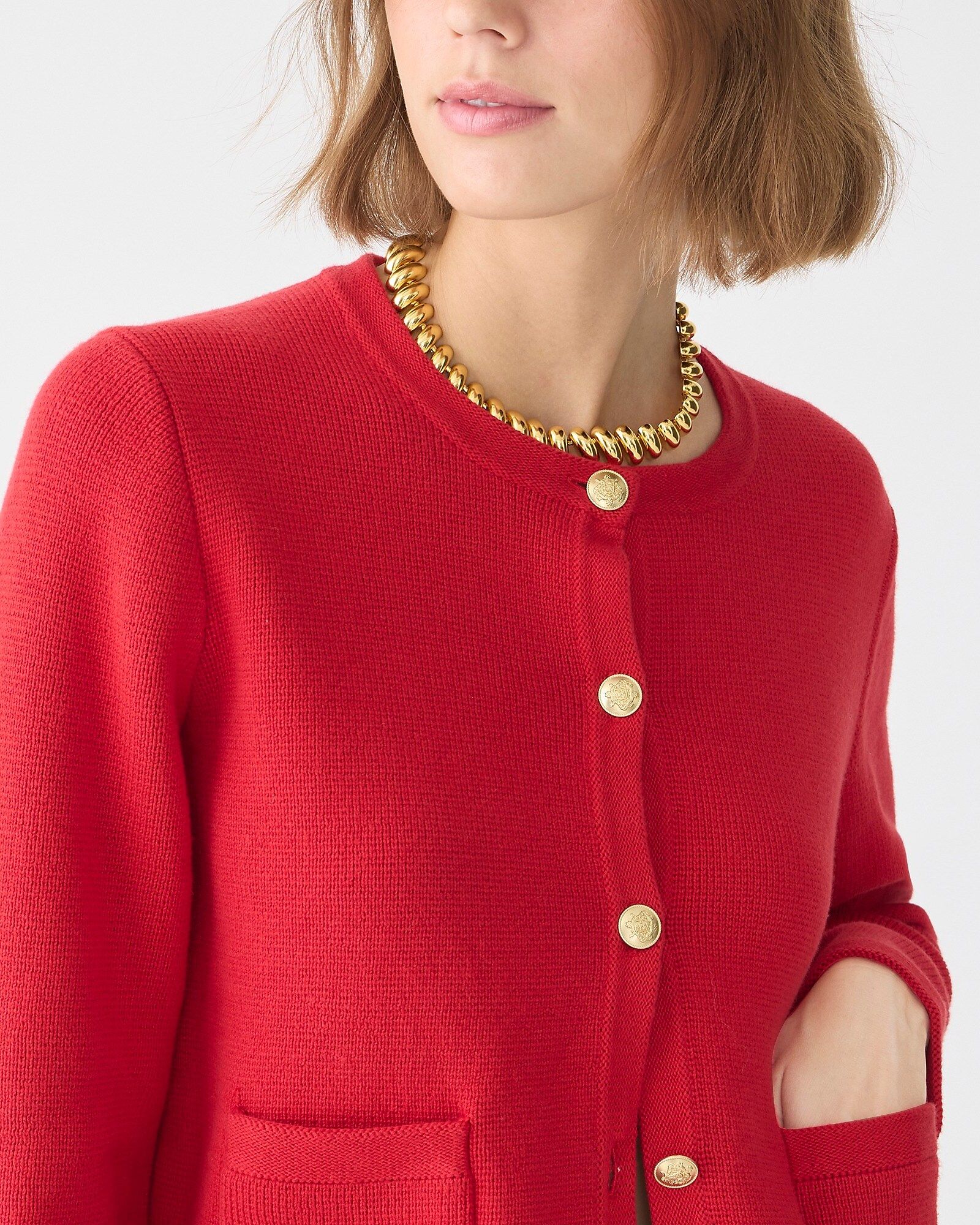 Emilie patch-pocket sweater lady jacket | J.Crew US