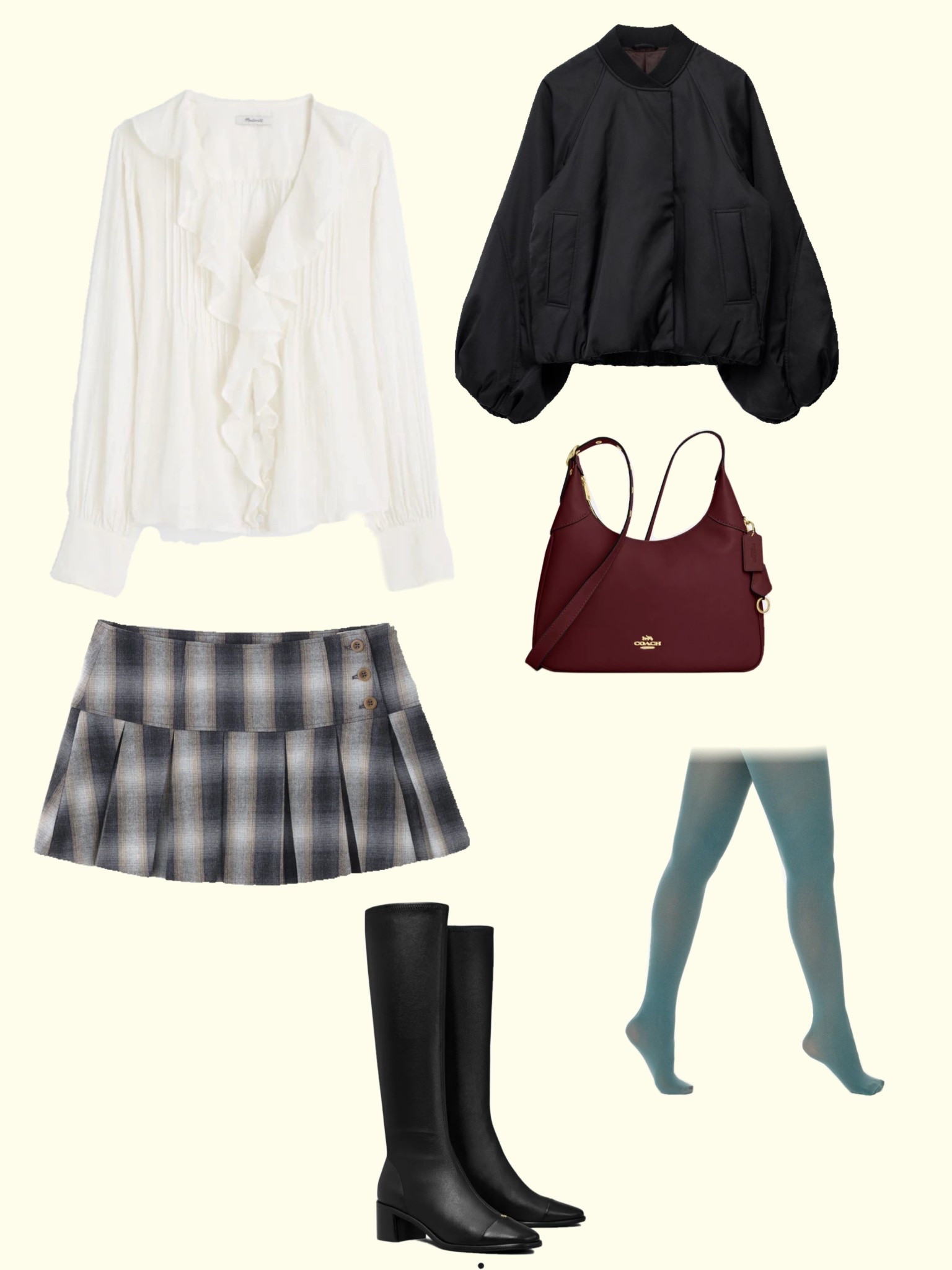 a cutesy little fall fit 🍁🍂 (bomber jacket)