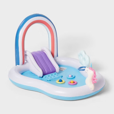 70'' x 92'' x 50'' Play Center Update 34 gal Novelty Kiddie Pool Rainbow - Sun Squad™: Inflatab... | Target