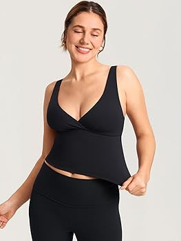 MOMANDA Crossover Nursing Bras for Breastfeeding Sleeveless Maternity Workout Nursing Crop Tank T... | Amazon (US)