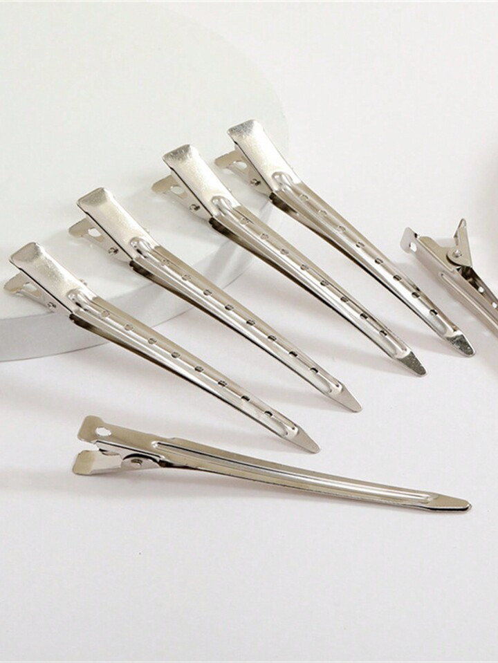 20pcs Multi-Style, Duck-Bill Clip, Rust-Proof White K-Color Metal Crocodile Hair Curling Clip Hol... | SHEIN