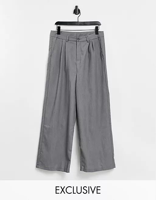 Reclaimed Vintage inspired unisex relaxed trousers in grey | ASOS | ASOS (Global)