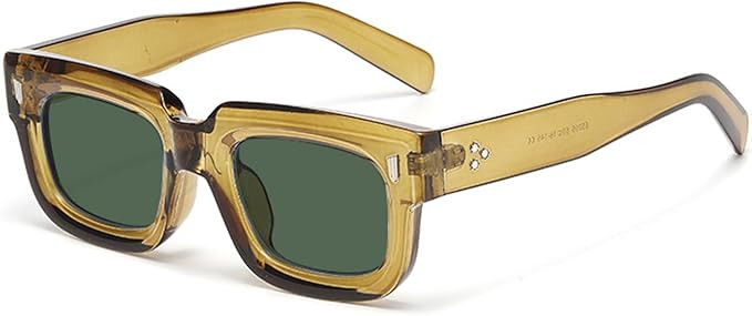 HJSTES Thick Square Sunglasses for Men Women Chunky Rectangle Frame Retro Designer Shades UV400 P... | Amazon (US)