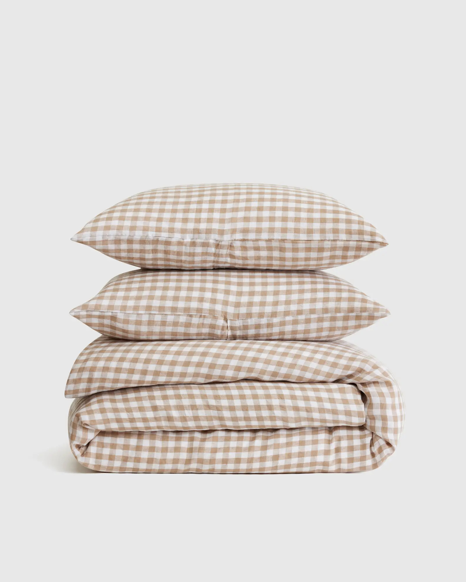 European Linen Gingham Duvet Cover Set | Quince