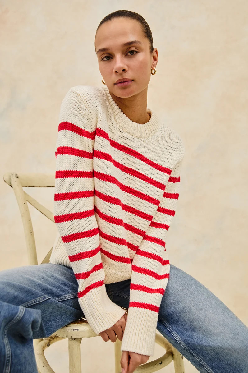 ALISE SWEATER - CHERRY STRIPE | Rails