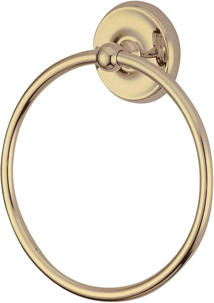 Kingston Brass BA314PB Classic Towel-Ring, Polished Brass,7-3/4" Length | Amazon (US)
