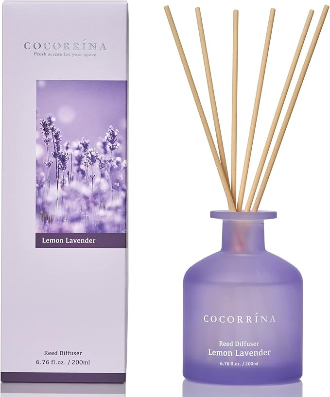 Cocorrína Reed Diffuser - Lemon Lavender 6.76oz Diffuser with Sticks Home Fragrance Essential Oi... | Amazon (US)