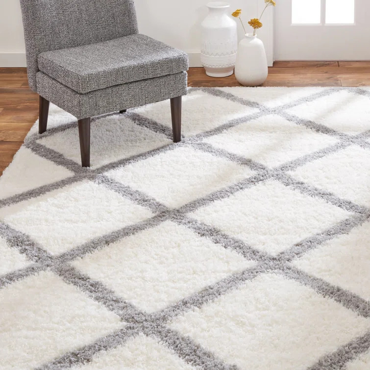 Sarith Power Loom Performance Ivory/Gray Rug | Wayfair North America