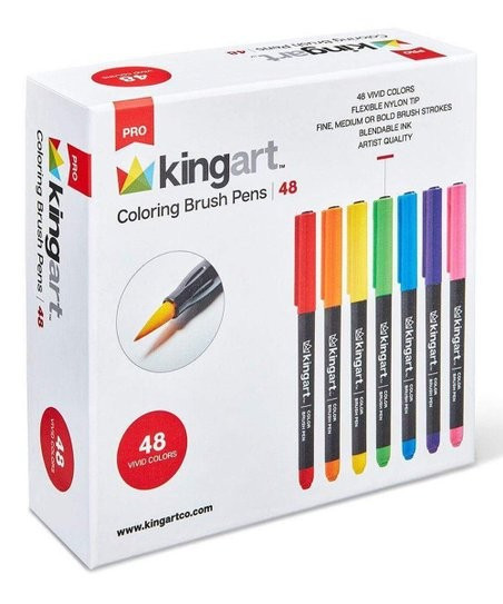 Coloring Brush Pens - Set of 48 | Zulily