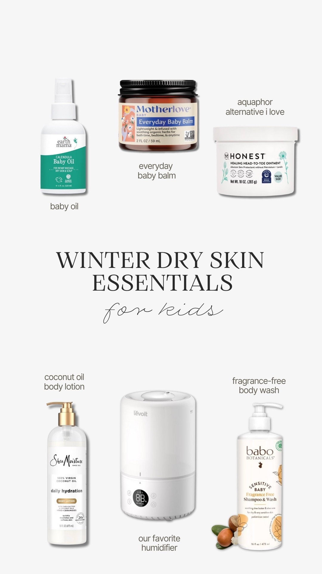 winter dry skin essentials for kids! #winter #skincare 

#LTKSeasonal #LTKGiftGuide #LTKKids