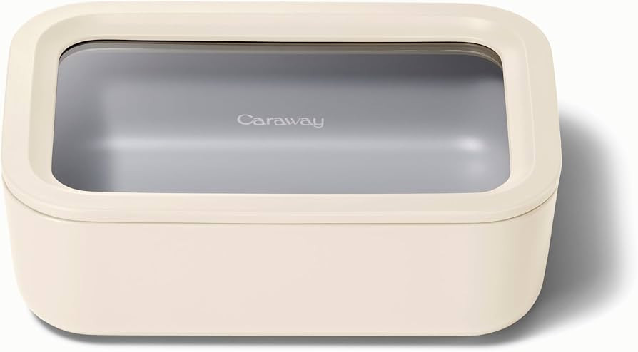 Caraway Glass Food Storage, 6.6 Cup Glass Container,Ceramic Coated Food Container,Easy to Store, ... | Amazon (US)