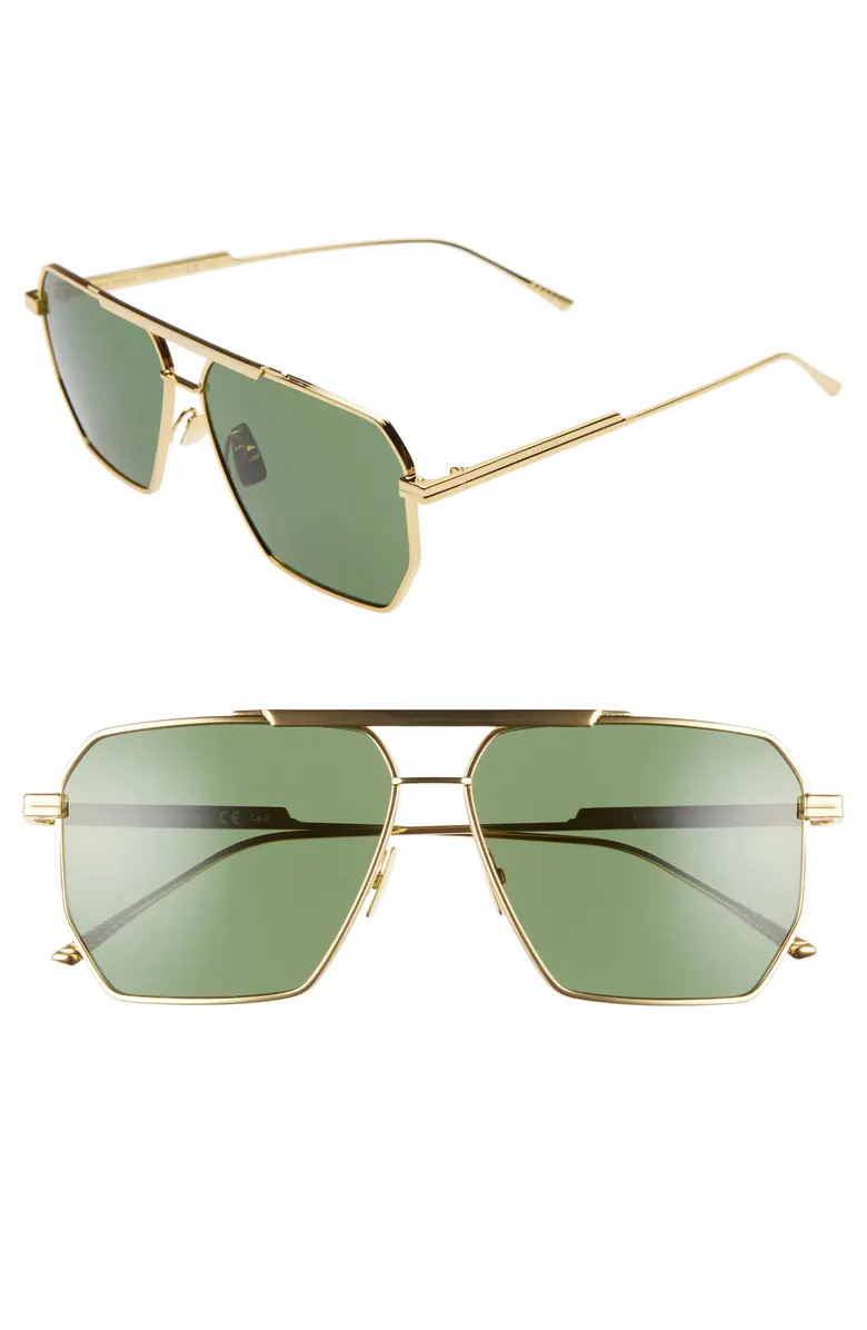 Bottega Veneta 60mm Aviator Sunglasses | Nordstrom | Nordstrom