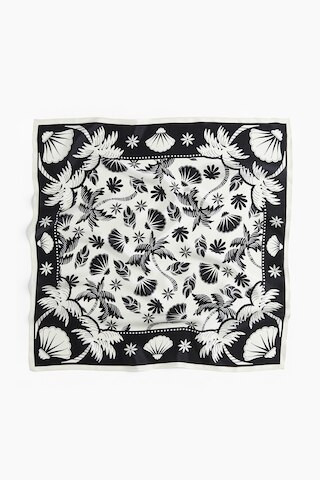 H & M - Print Silk Scarf - Black | H&M (AU)